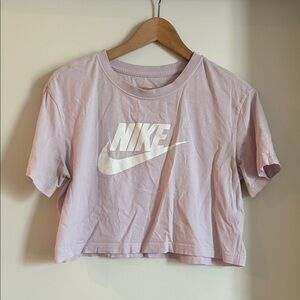 Nike Lavender Crop Tee with White Logo